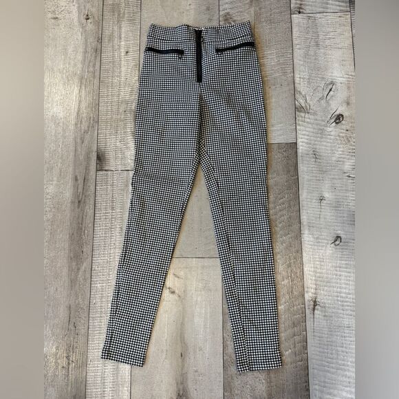 Urban Outfitters High Waisted Zip Front Gingham Pants - Picture 2 of 5